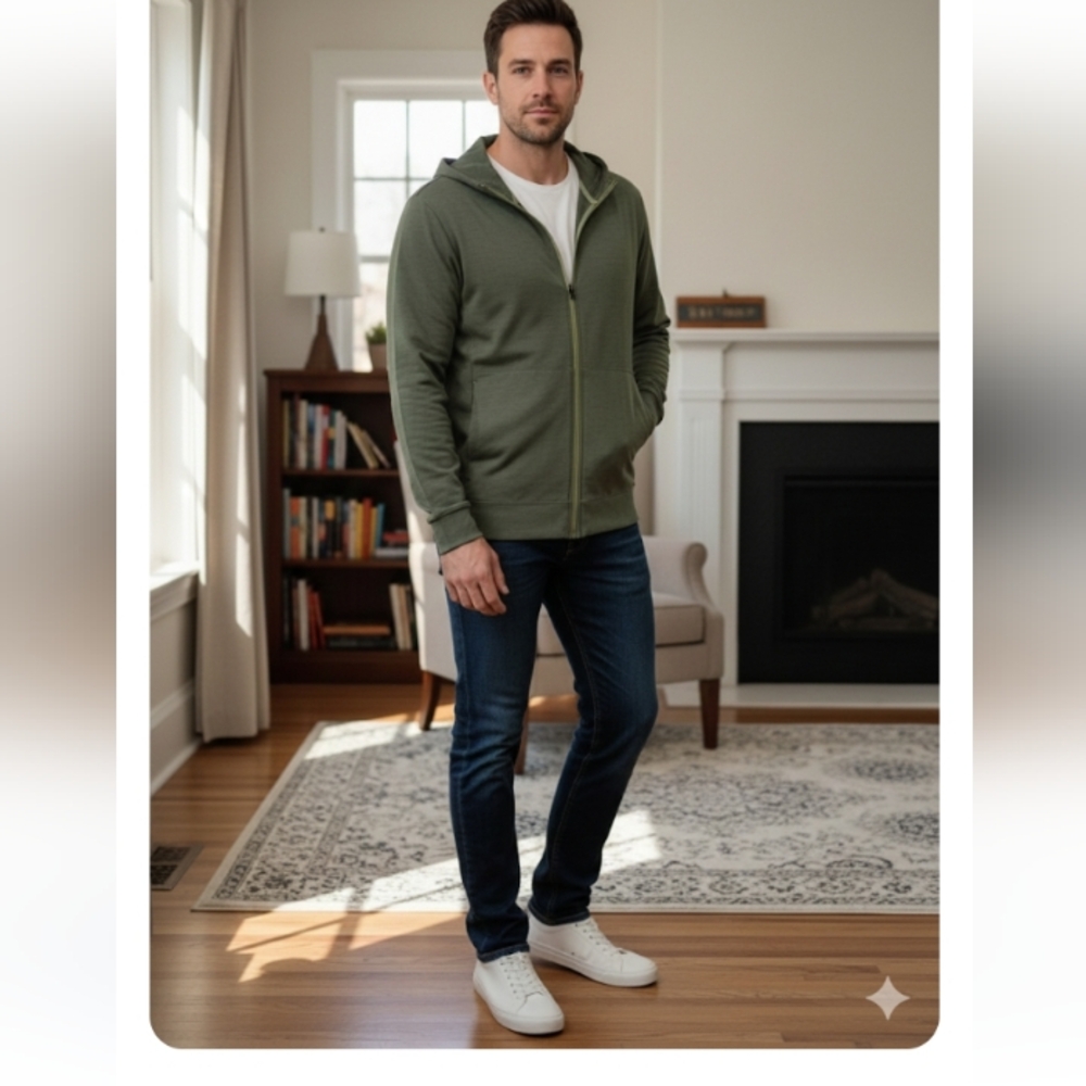 Nike Forest Green Men's Zip-Up Hoodie